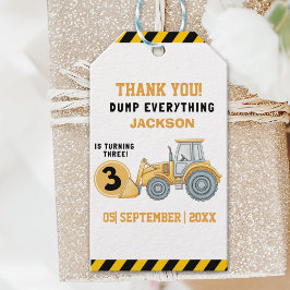"Thanks for Building Memories –Construction Party Presentetikett