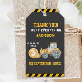 Thanks for Building Memories – Construction Party Presentetikett