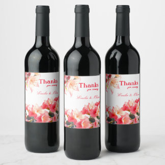 Thanks for coming and your name vinflaska etikett