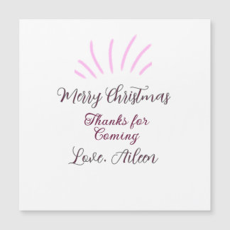 thanks for coming merry christmas holidays pink