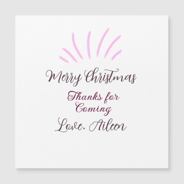 thanks for coming merry christmas holidays pink  (Framsida)