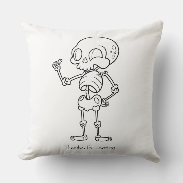 Thanks for coming skull kudde (Framsida)