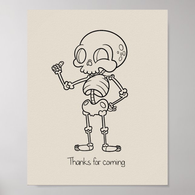 Thanks for coming skull poster (Framsidan)