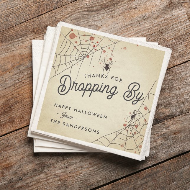 Thanks For Dropping By Halloween Party Pappersservett (Skapare uppladdad)