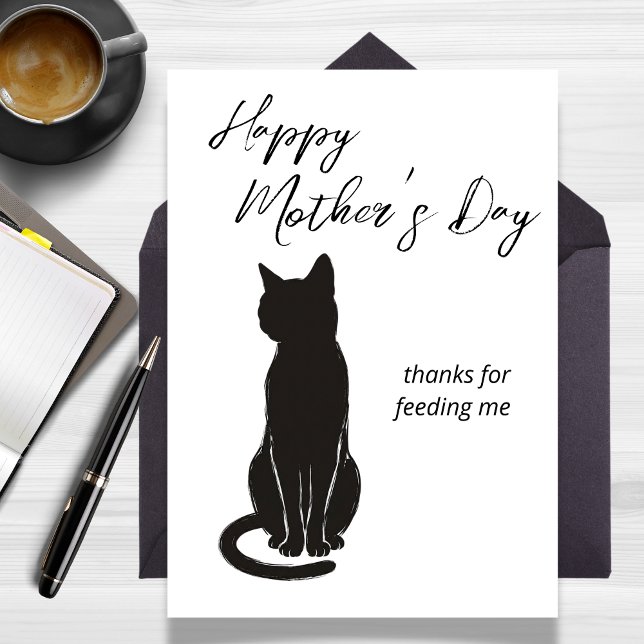 Thanks for Feeding Me from the Cat Mother's Day Kort (Thanks for Feeding Me from the Cat Mother's Day Card)