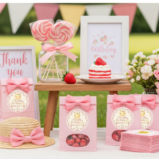 Thanks for Helping Me Grow Garden party Strawberry Runt Klistermärke