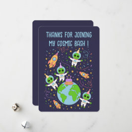 Thanks for Joining My Cosmic Birthday Bash – Space Julkort