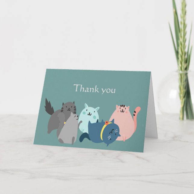 Thanks for Looking after my Fur Babies Cats Kort (Framsida)