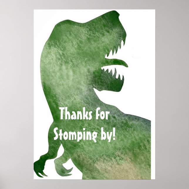 Thanks for Stomping By - DIno Party Poster (Framsidan)