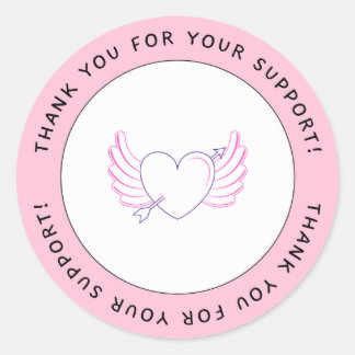 Thanks for your support  runt klistermärke