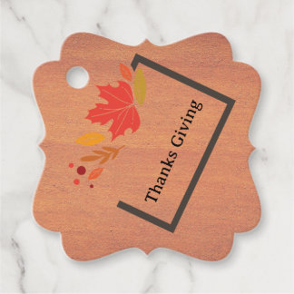 Thanks Giving Gåvor Etiketter