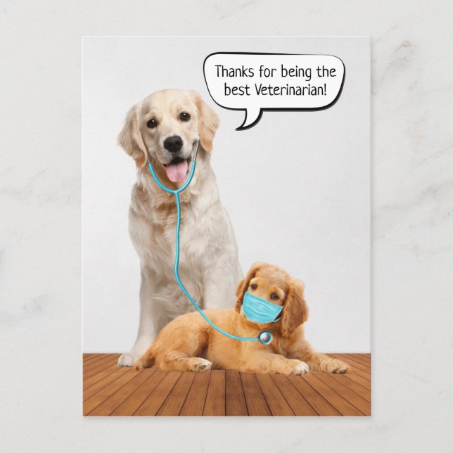 Thanks You to Veterinarian   Vykort (Framsida)