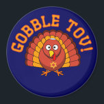 Thanksdiskukah Gobble Tov Turkey Magnet<br><div class="desc">Firar Thanksdiskukkah 2013 med den här klassiska Gobble Tov-magnet! Med en rolig gult, orange och brun kalkon med tecknad och en stjärna av David necklace. En Hanukkah-Thanksgiving kommer inte att inträffa förrän om 77 000 år! Så ta den underbara nyckelmagneten för gången-i-a-livstid-firande. *Gör en perfekt rolig gåva till Hanukkah AND...</div>
