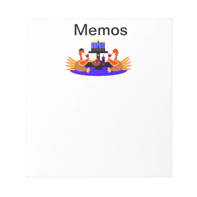 Thanksgiven ukah Vin Toasting Turkey Memo Pad (Framsida)