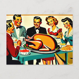 Thanksgiving 1950-talet Stil hemma Helg Vykort