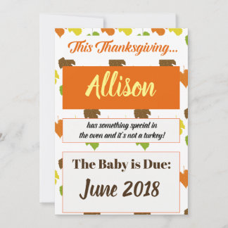 Thanksgiving 2017 Meddelande om Turkiets Gravid