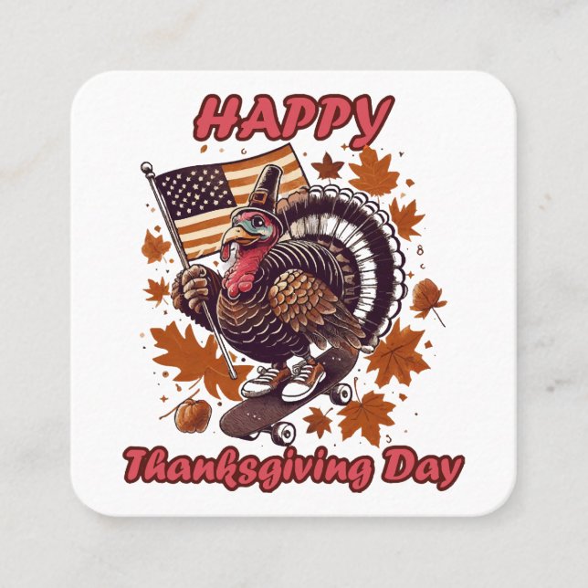 Thanksgiving 2023 fyrkantigt visitkort (Framsida)