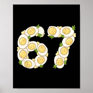 Thanksgiving 67 Fyllda Ägg Roliga Six Seven Djävul Poster