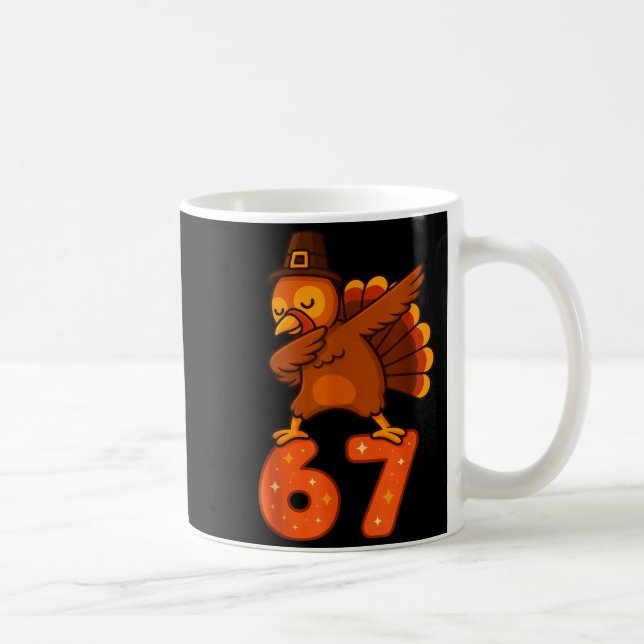 Thanksgiving 67 Meme Six Seven Funny Turkey  Kaffemugg (Höger)