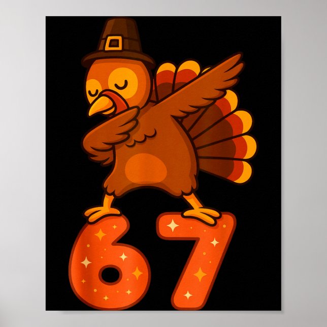 Thanksgiving 67 Meme Six Seven Funny Turkey  Poster (Framsidan)