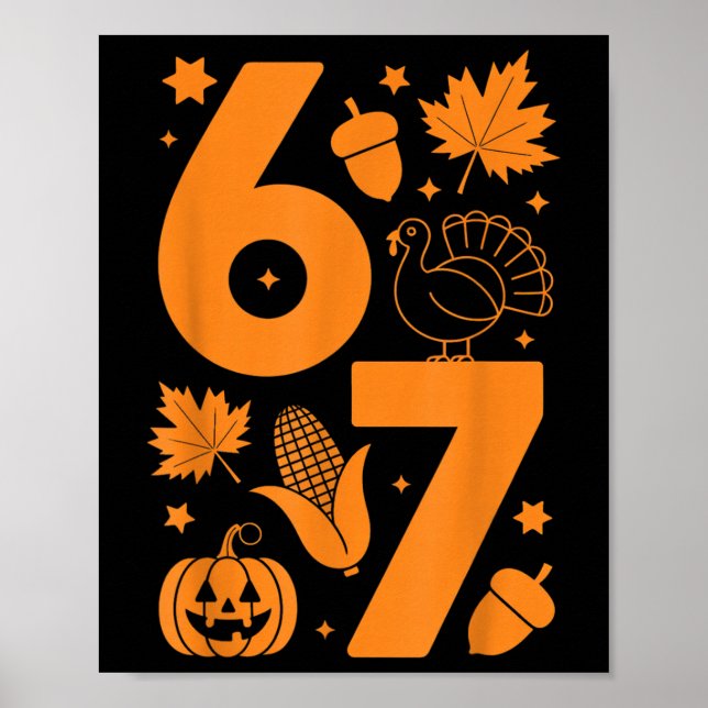 Thanksgiving 67 T-shirt – Höstturkey  Poster (Framsidan)