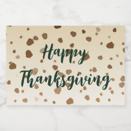 Thanksgiving Acorns Spritflaskor Etikett