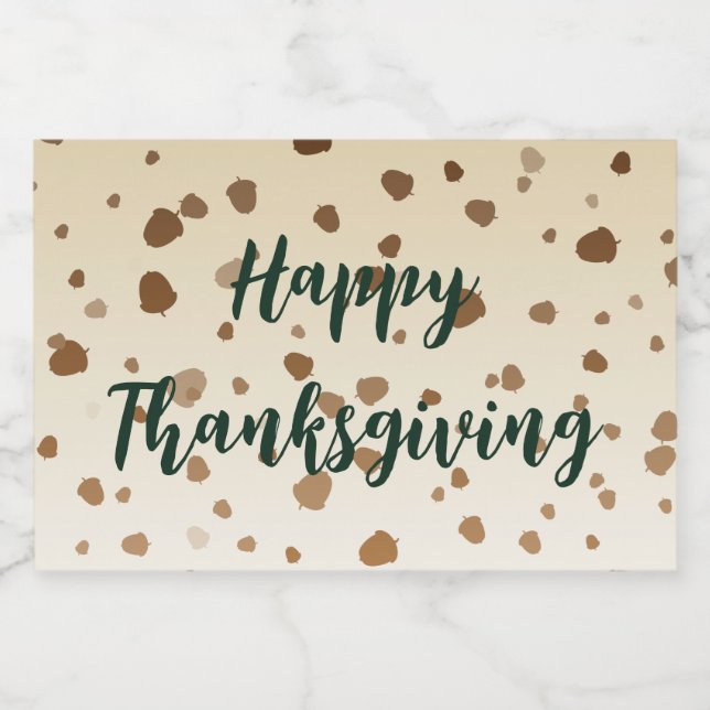 Thanksgiving Acorns Spritflaskor Etikett (Enkel etikett)