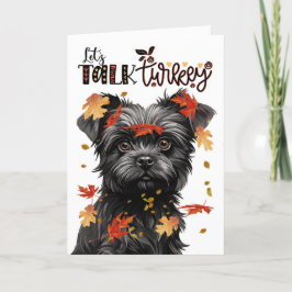 Thanksgiving Affenpinscher Hund Låt oss tala Turki Helgkort