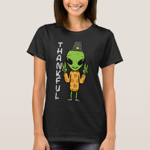 Thanksgiving Alien Thankful Fall Space Manar B T Shirt