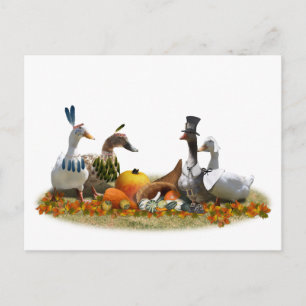 Thanksgiving Ankor - Pilgrimer och indianer Helg Vykort