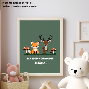 Thanksgiving Anpassat namn för Whimsical Woodlands Poster