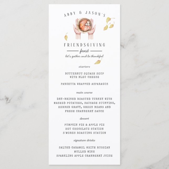 Thanksgiving - Anpassningsbar - midmeny Meny (Framsida)