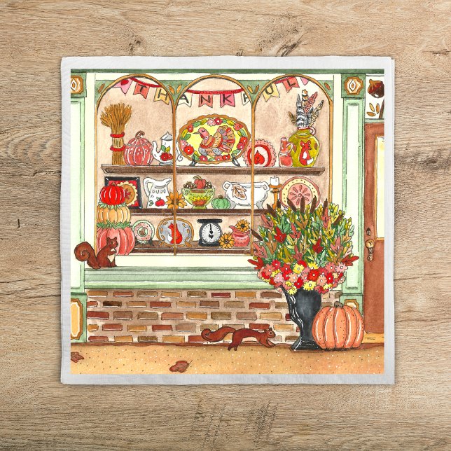 Thanksgiving Antique Shop Pappersservett (Skapare uppladdad)