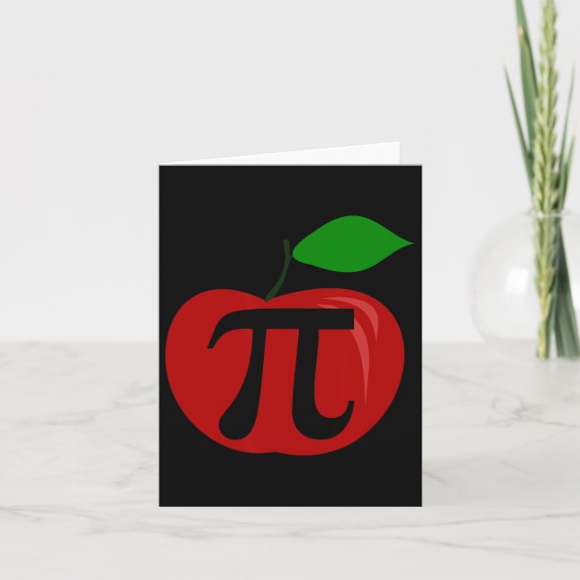 Thanksgiving Apple Paj Älskare Funny Pi Day Math T Kort (Framsida)