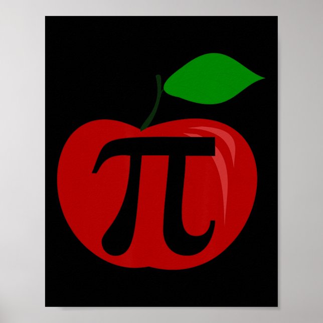 Thanksgiving Apple Paj Älskare Funny Pi Day Math T Poster (Framsidan)