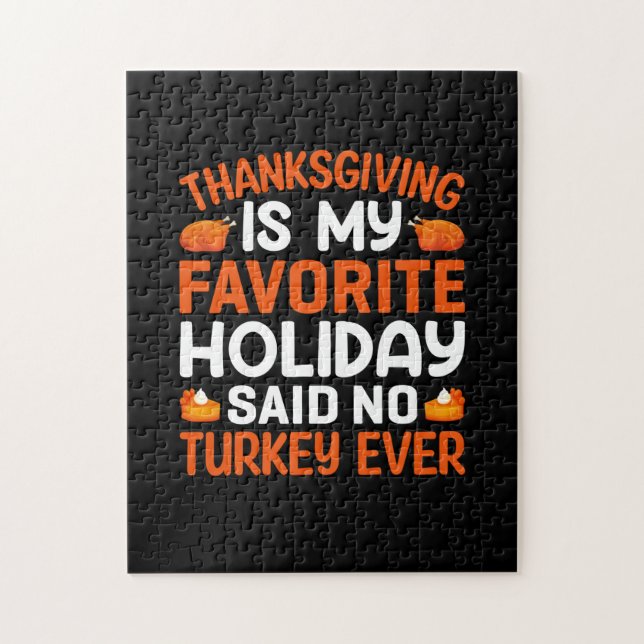 Thanksgiving är min favoritHelgdag Pussel (Vertikal)