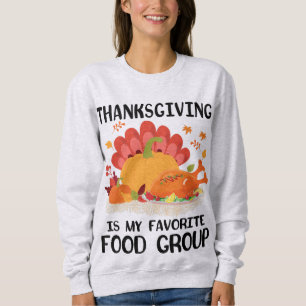 Thanksgiving är min favoritlivsmedelsgrupp höstfäl t shirt
