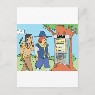 THANKSGIVING/ATM/EKONOMISK/BANKER-gåva Helg Vykort