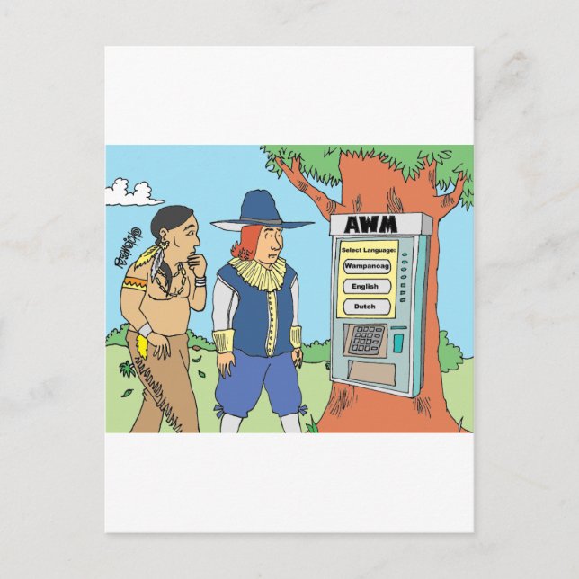 THANKSGIVING/ATM/EKONOMISK/BANKER-gåva Helg Vykort (Framsida)