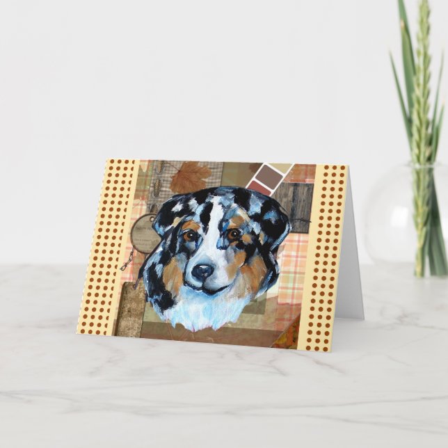 THANKSGIVING AUSTRALIAN SHEPHERD HELGKORT (Framsida)