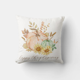 Thanksgiving av Anpassadet Watercolor Harvest Kudde