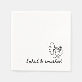 thanksgiving av bakad lyxficka pappersservett