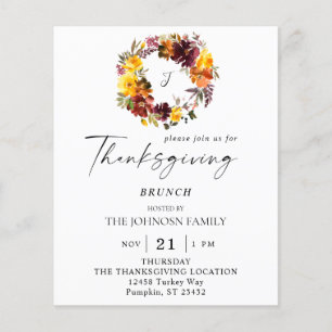 Thanksgiving av Blommigt av budgeterad Orange och Flygblad