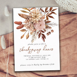 Thanksgiving av Blommigten Autumn Terracotta Bisqu Inbjudningar