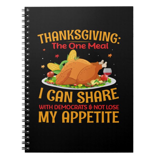 Thanksgiving av ett mål anteckningsbok (Framsidan)
