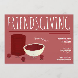 Thanksgiving av friendsgiving Cranberry Sauce Inbjudningar
