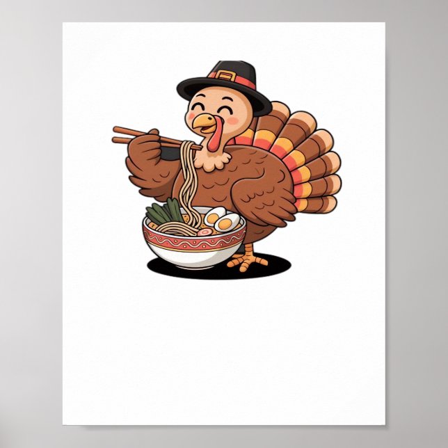 thanksgiving av kalkoner nommon Oversized T-Shirt Poster (Framsidan)