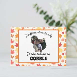 thanksgiving av kalkonfotosäsong för anpassningsba kort