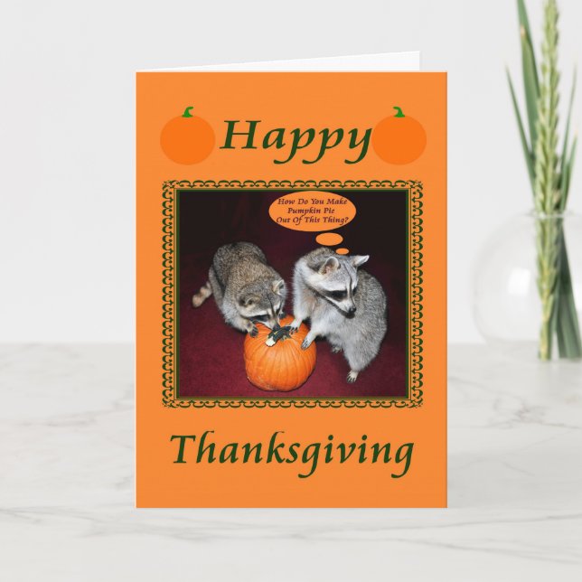 thanksgiving av klippta tjur helgkort (Framsida)