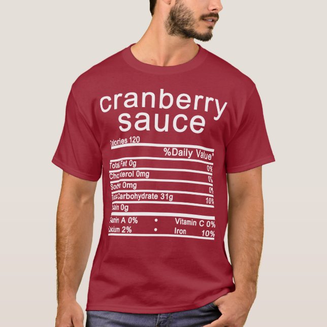 thanksgiving av kranbärssås t shirt (Framsida)